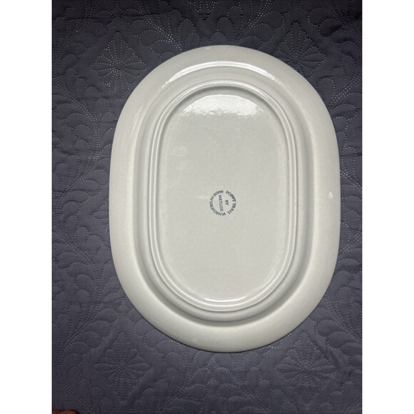 2 Metlox Poppytrail Vernon Porcelain Bandero 10.75" Oval Serving Platter 1969-79 - Picture 6 of 10